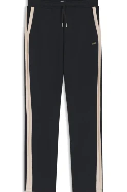 Tapered-fit tracksuit bottoms with contrast inserts