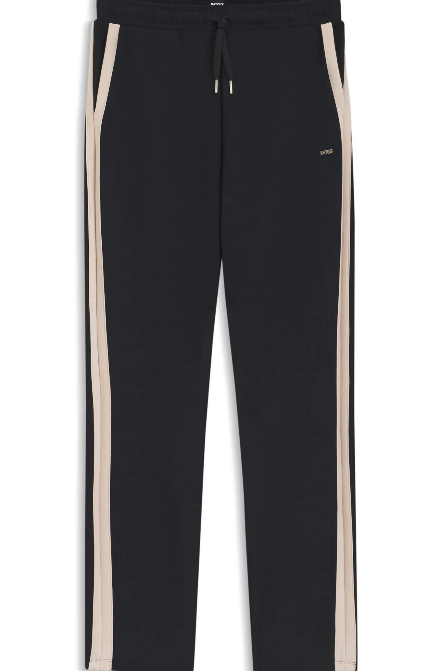 Tapered-fit tracksuit bottoms with contrast inserts