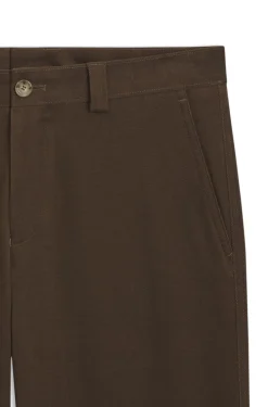 Tapered-fit trousers in brushed stretch cotton