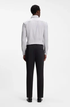 Tapered-fit trousers in cotton-blend jersey