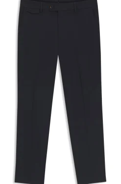 Tapered-fit trousers in easy-iron stretch-cotton poplin
