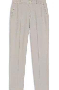 Tapered-fit trousers in micro-patterned virgin wool