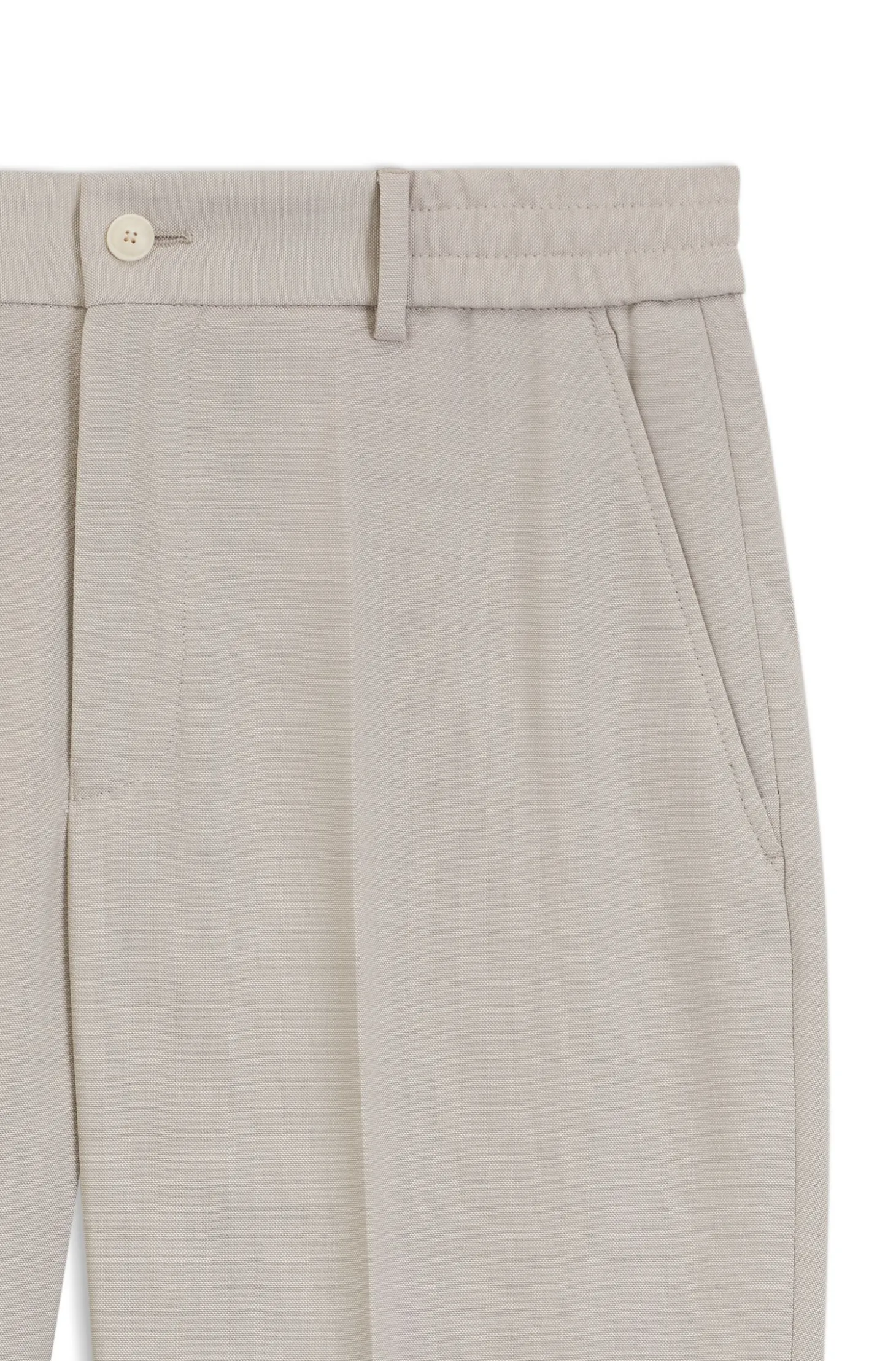 Tapered-fit trousers in micro-patterned virgin wool