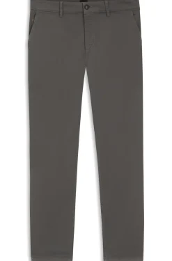 Tapered-fit trousers in stretch-cotton satin