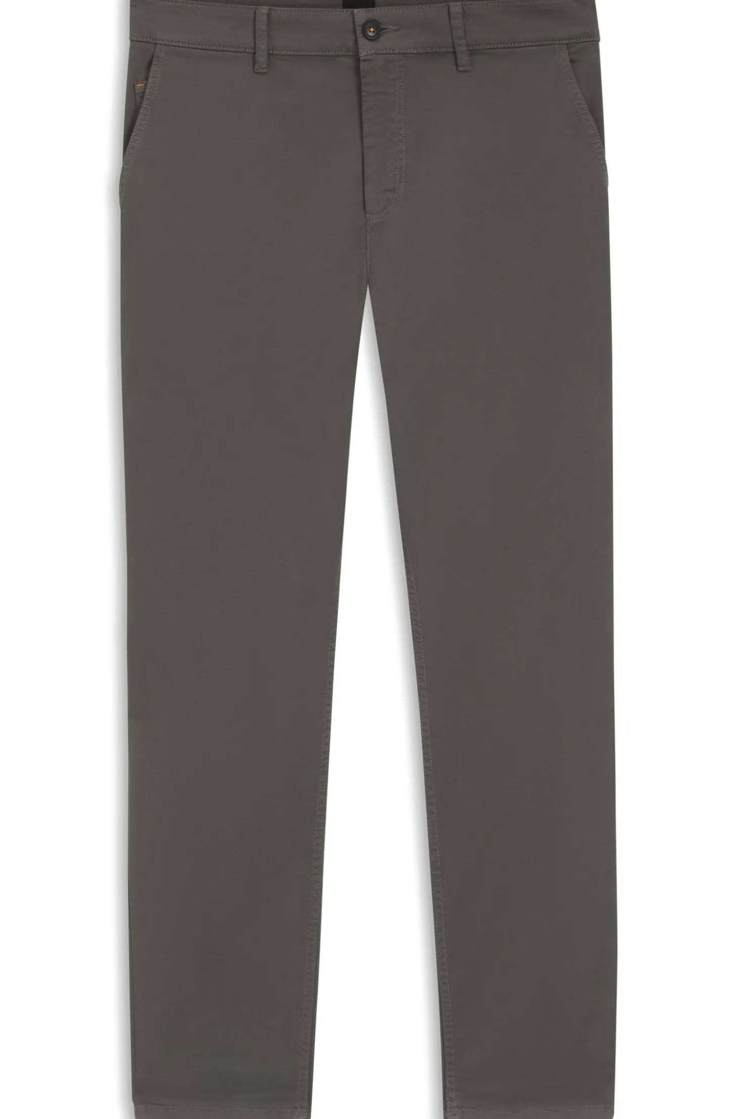 Tapered-fit trousers in stretch-cotton satin