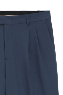 Tapered-fit trousers in stretch-cotton twill