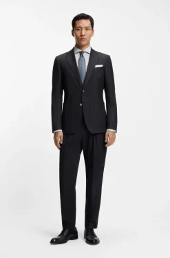 Tapered-fit trousers in stretch cotton