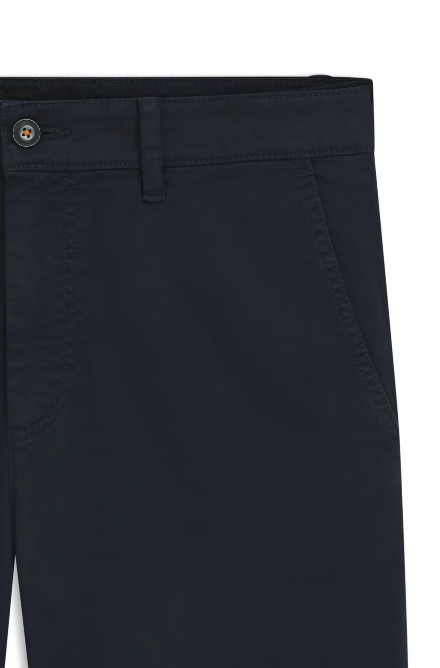 Tapered-fit trousers in stretch-cotton satin