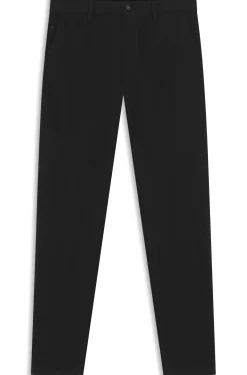 Tapered-fit trousers in stretch-cotton satin