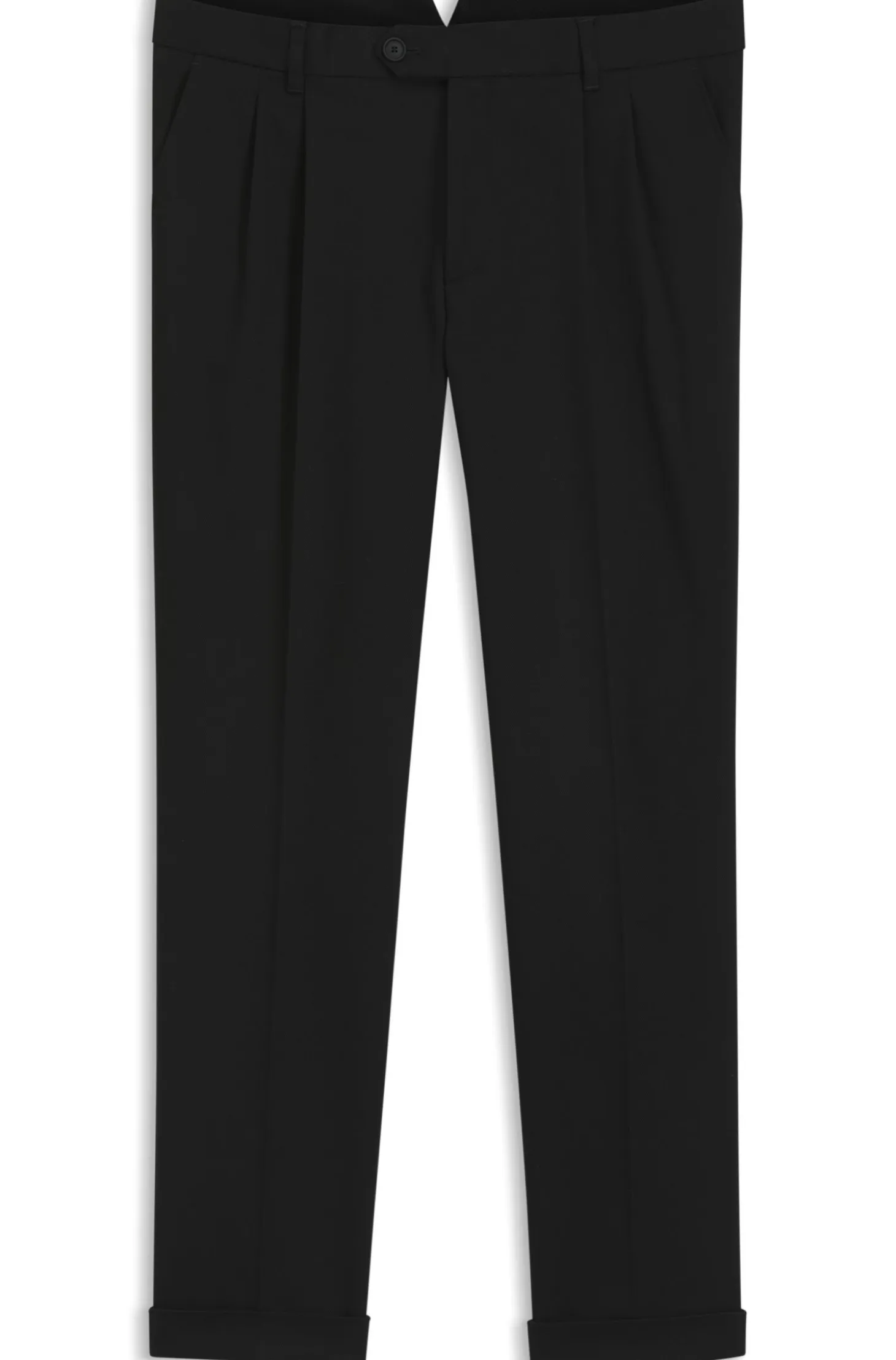 Tapered-fit trousers in stretch-cotton twill