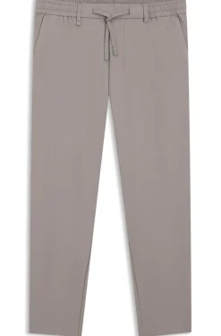 Tapered-fit trousers in waffle-structured stretch fabric
