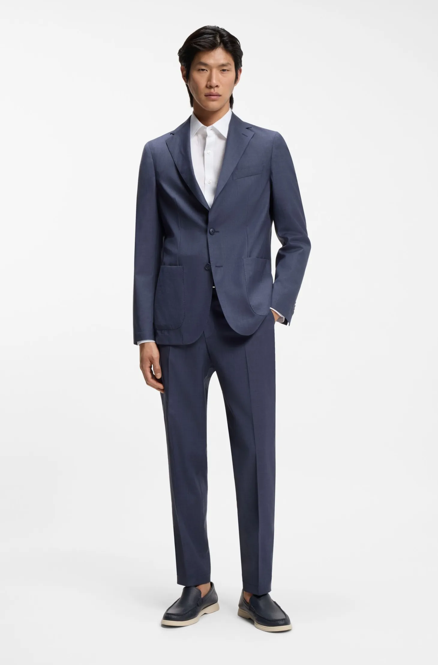 Tapered-fit trousers in washable AirWool