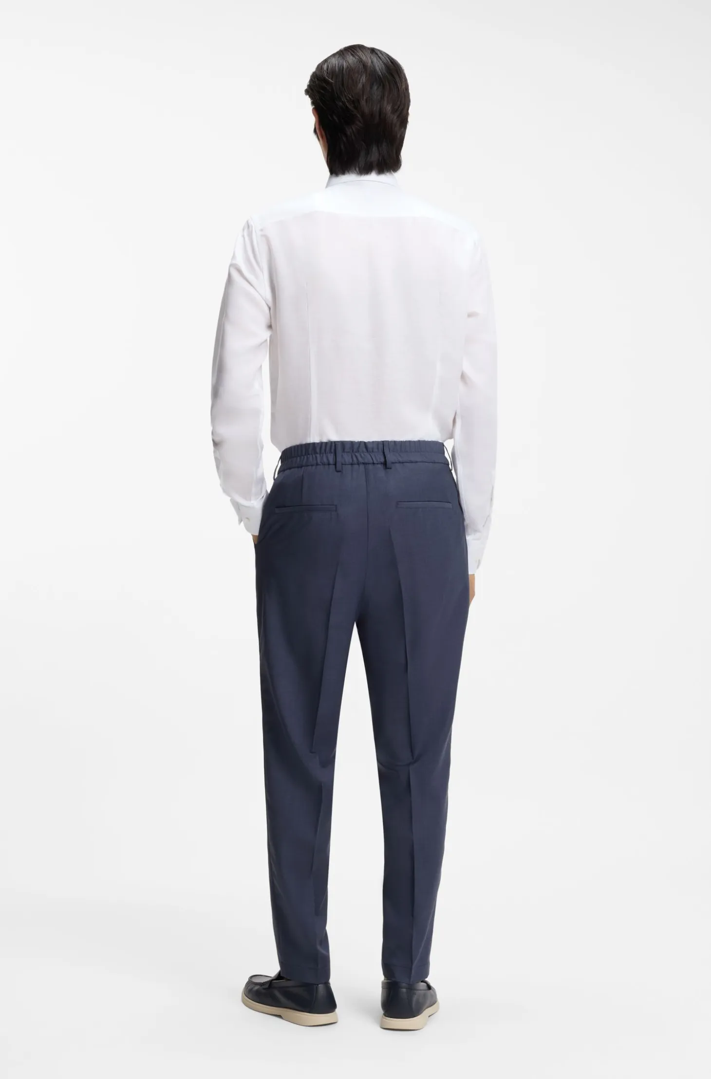 Tapered-fit trousers in washable AirWool