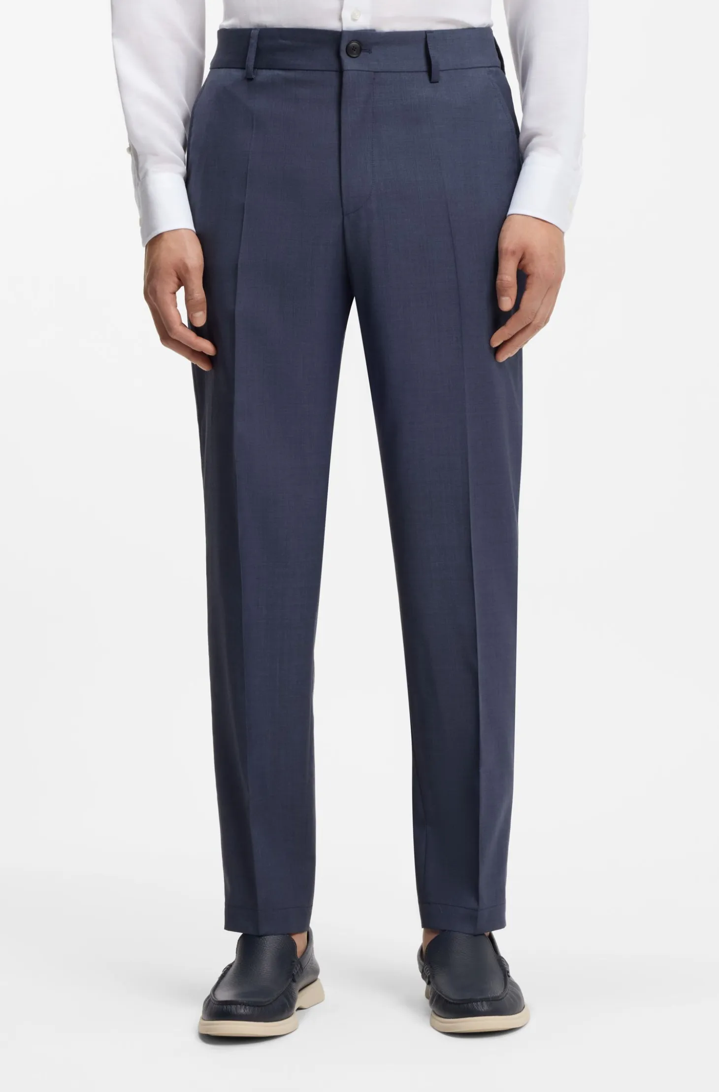 Tapered-fit trousers in washable AirWool