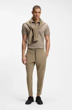Tapered-fit trousers in water-repellent stretch fabric