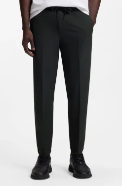 Tapered-fit trousers in water-repellent stretch fabric