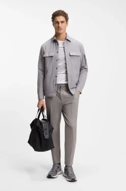 Tapered-fit trousers in water-repellent stretch fabric