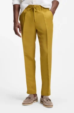 Tapered-fit trousers with drawcord waist