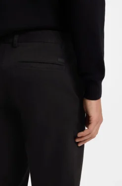 Tapered modern-fit trousers in stretch cotton