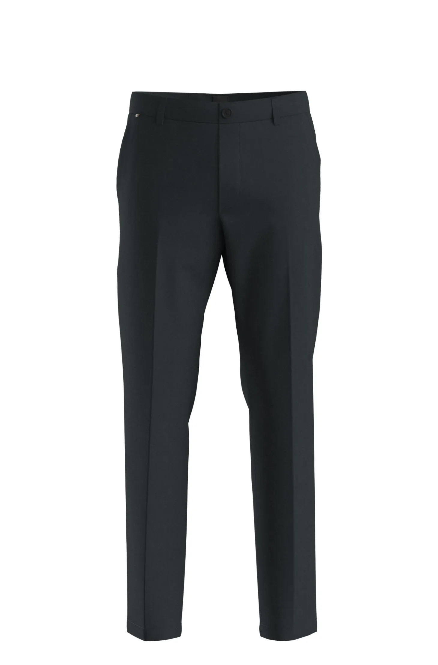 Tapered modern-fit trousers in stretch cotton