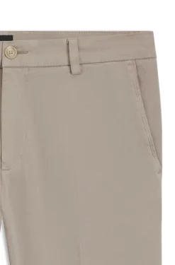 Tapered modern-fit trousers in stretch cotton