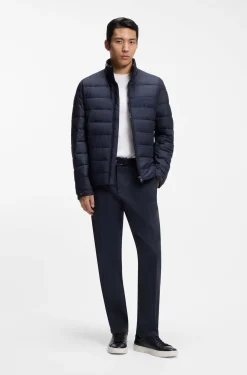 Tapered modern-fit trousers in stretch cotton