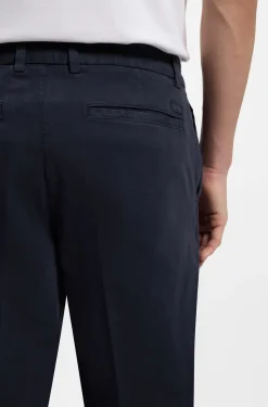Tapered modern-fit trousers in stretch cotton