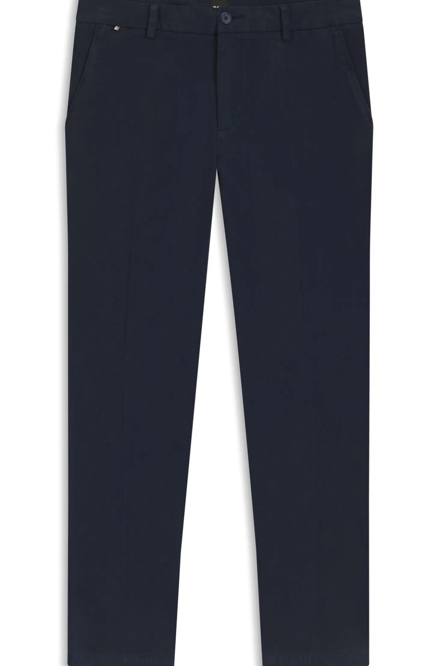 Tapered modern-fit trousers in stretch cotton