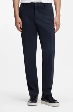 Tapered modern-fit trousers in stretch cotton