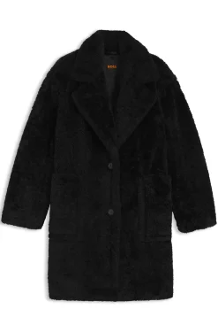 Teddy coat with adjustable collar
