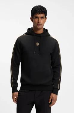 The Open cotton-blend hoodie with rear graphic