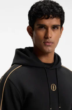 The Open cotton-blend hoodie with rear graphic
