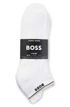 Three-pack ankle socks with plush sole