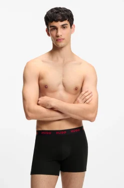 Three-pack boxer briefs in stretch cotton