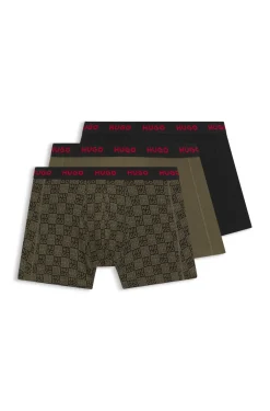 Three-pack boxer briefs in stretch cotton