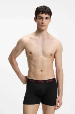 Three-pack boxer briefs in stretch cotton