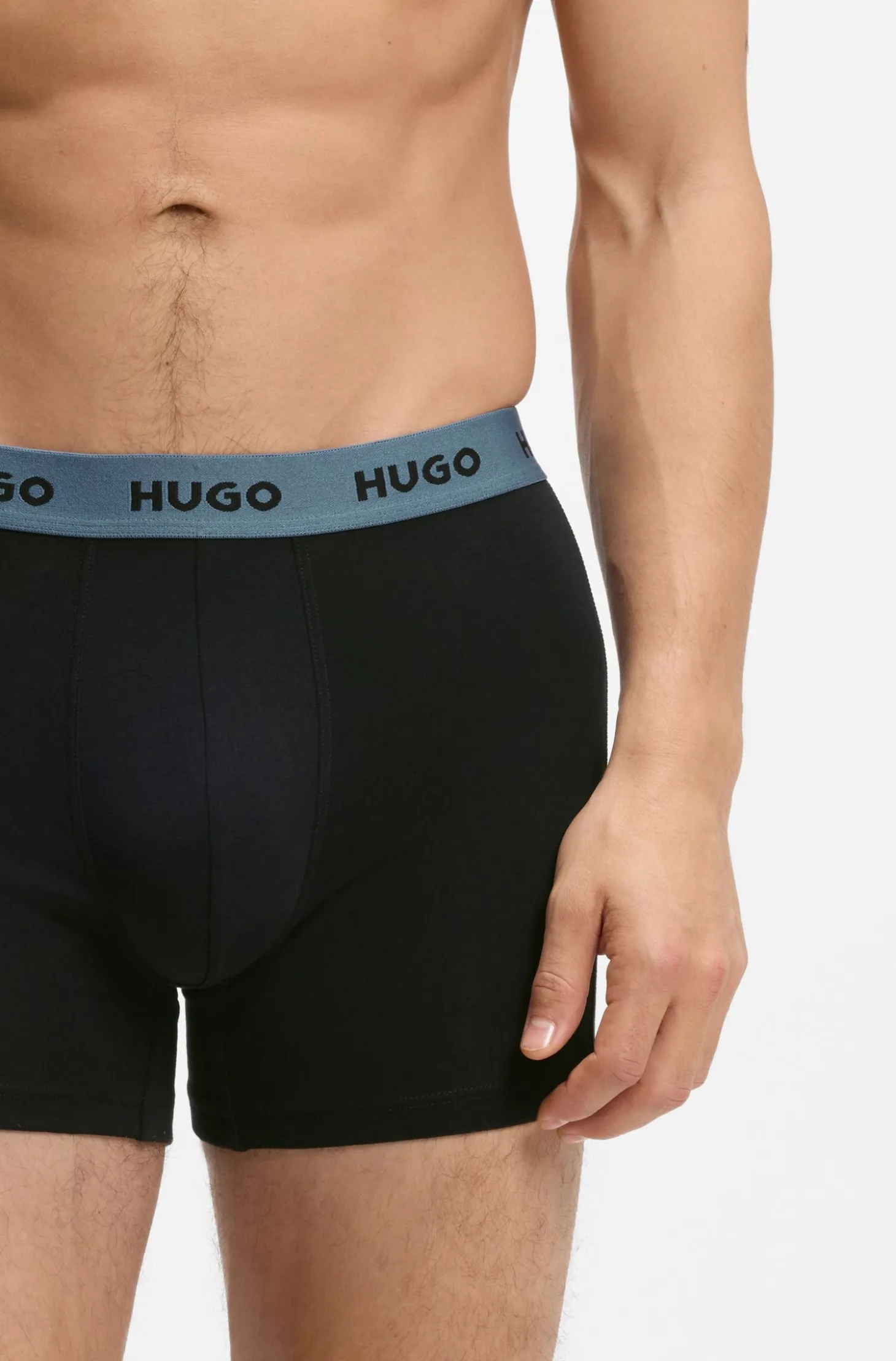 Three-pack boxer briefs in stretch cotton