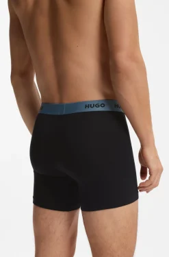 Three-pack boxer briefs in stretch cotton