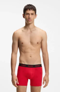 Three-pack boxer briefs in stretch cotton