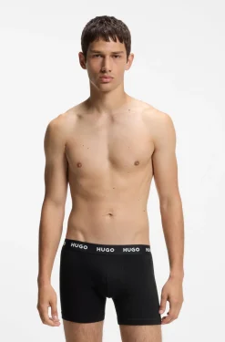 Three-pack boxer briefs in stretch cotton