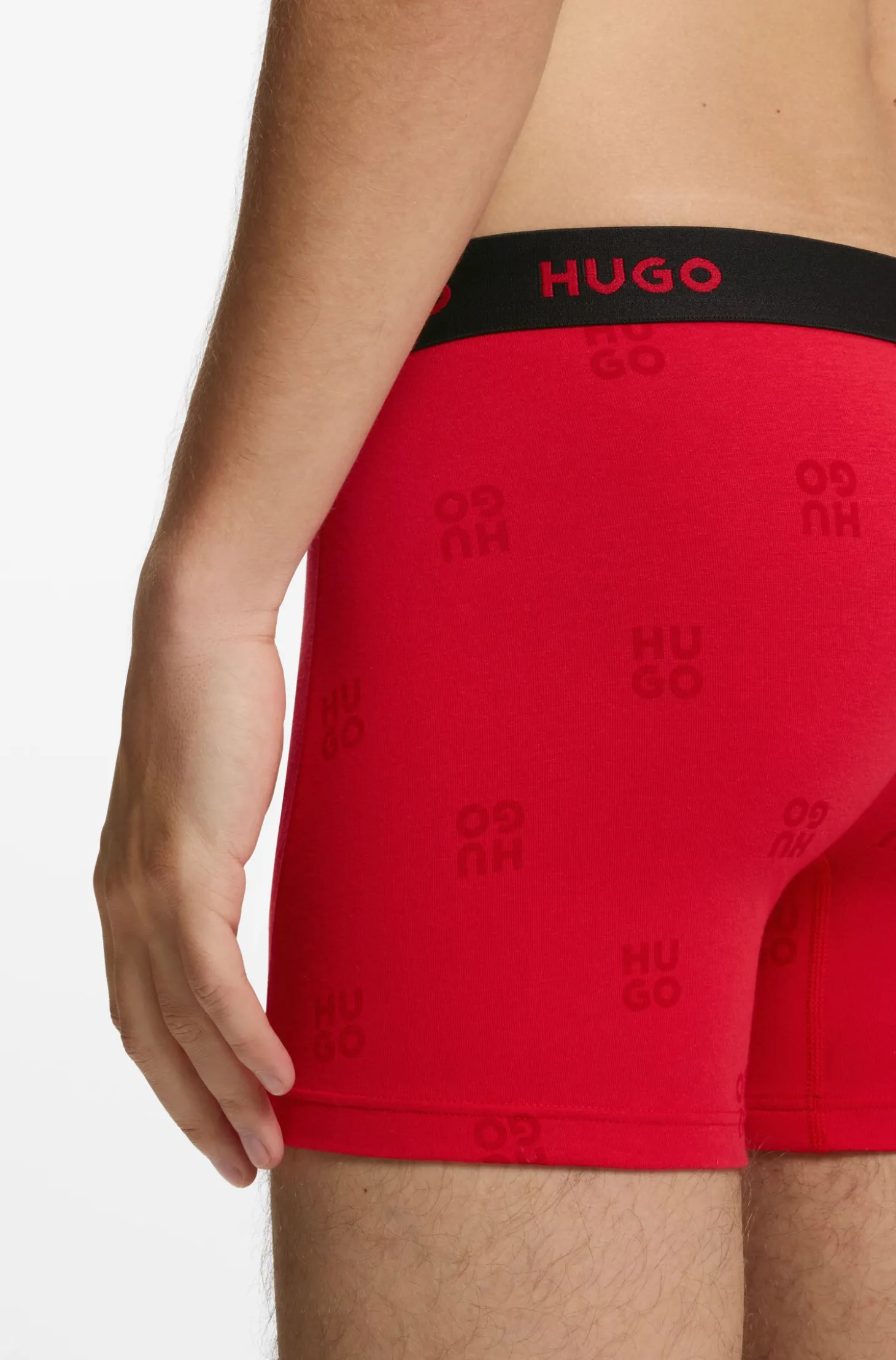 Three-pack boxer briefs in stretch cotton