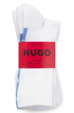 Three-pack casual socks with plush sole