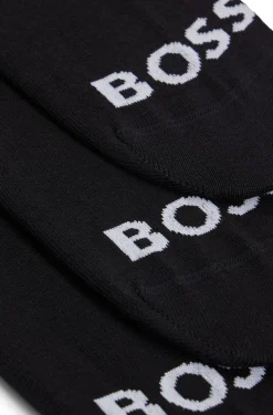Three-pack of ankle-length socks with contrast logos