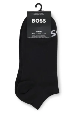 Three-pack of ankle-length socks with contrast logos