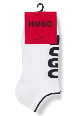 Three-pack of ankle socks with logos
