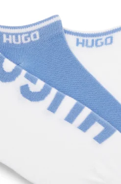 Three-pack of ankle socks with logos