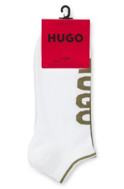Three-pack of ankle socks with logos