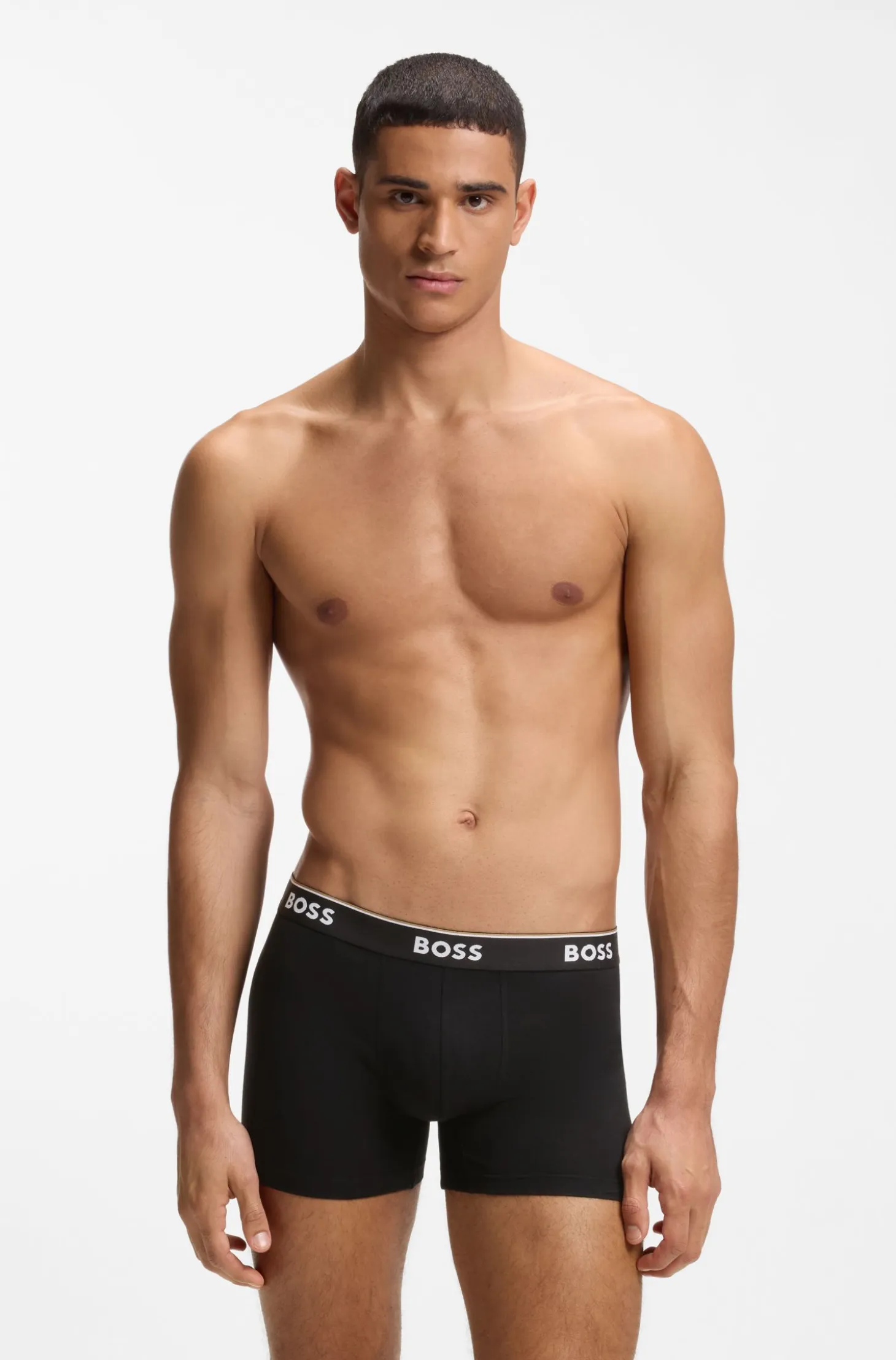 Three-pack of boxer briefs in stretch cotton