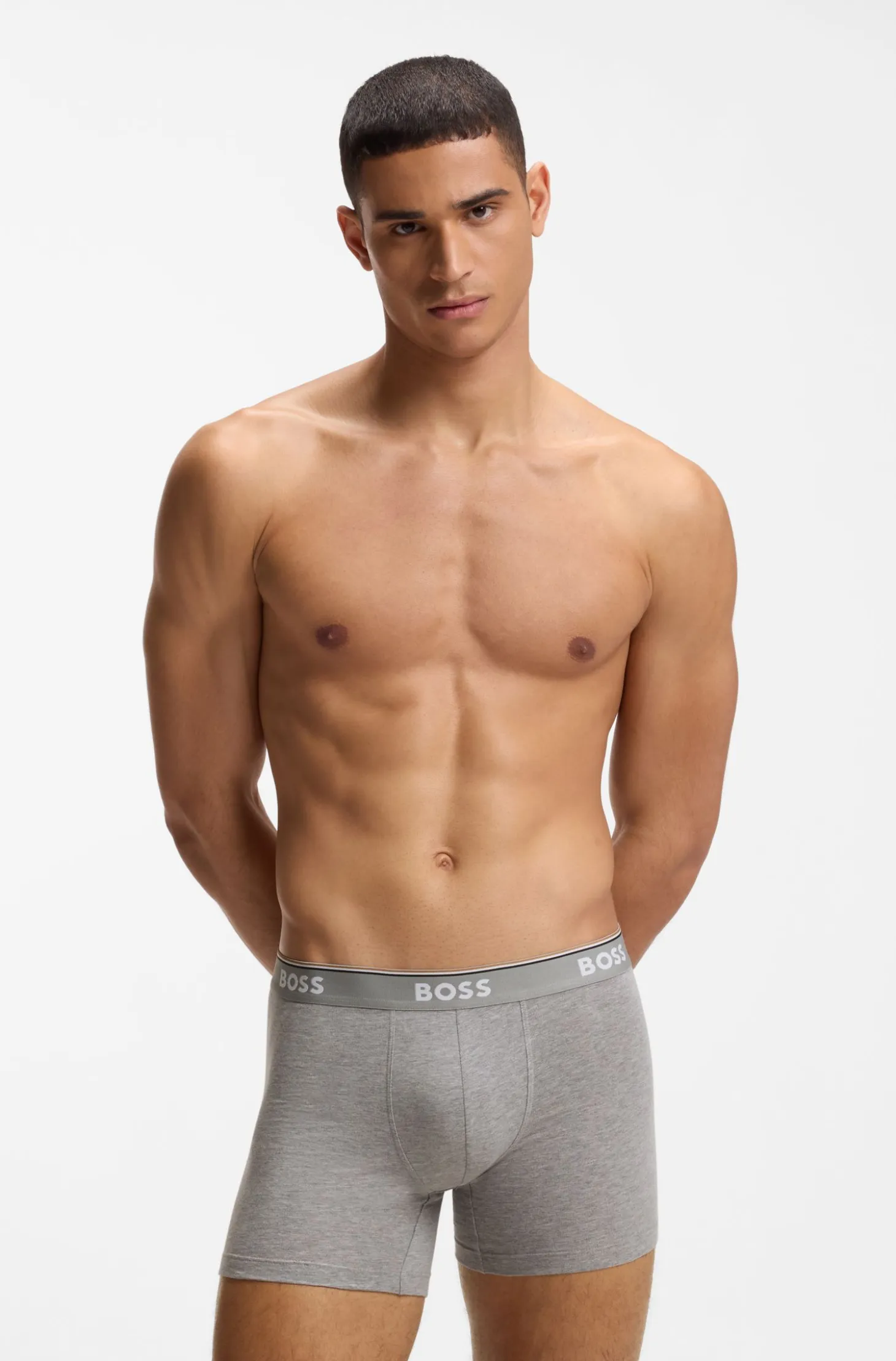 Three-pack of boxer briefs in stretch cotton
