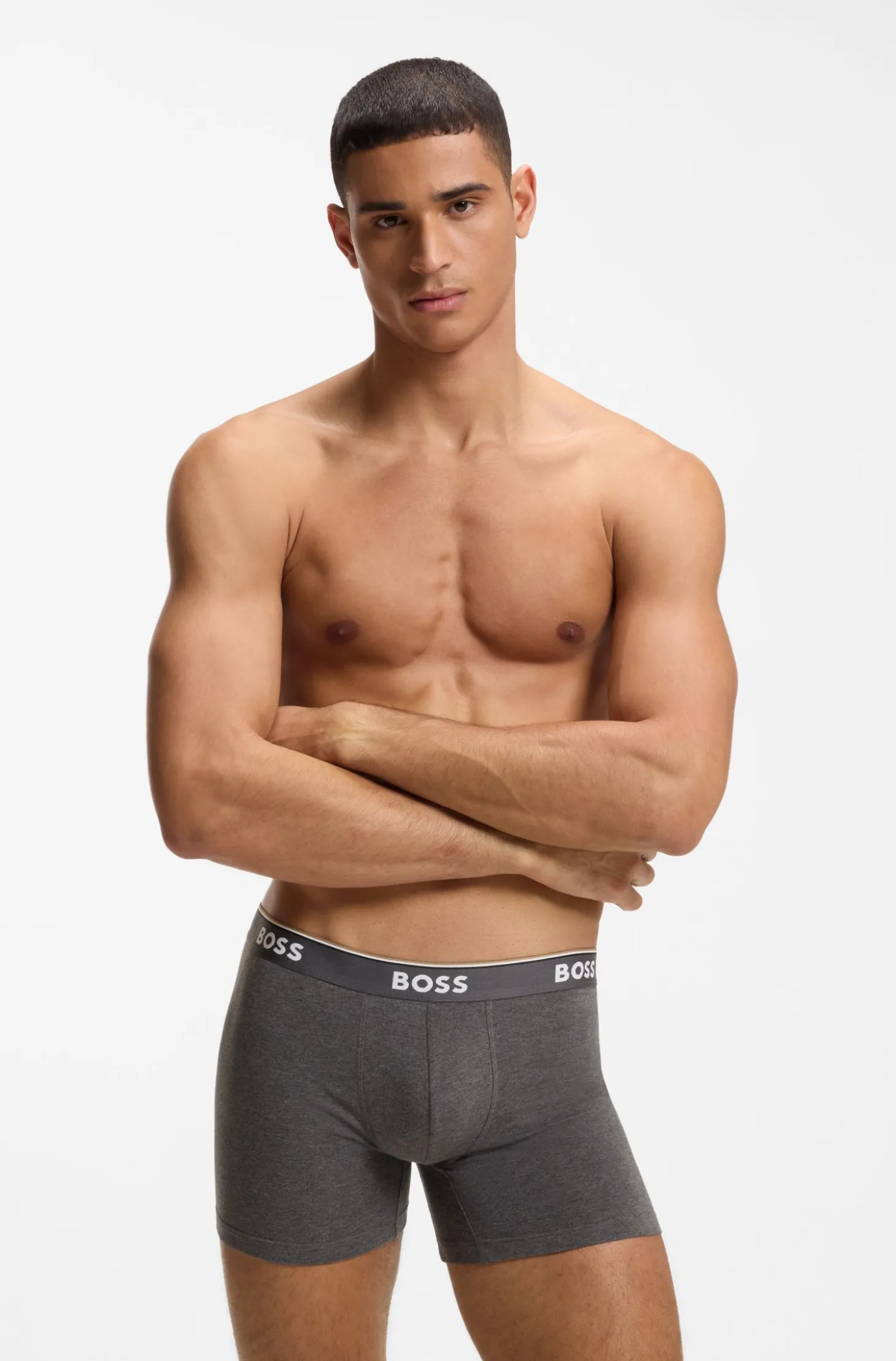 Three-pack of boxer briefs in stretch cotton